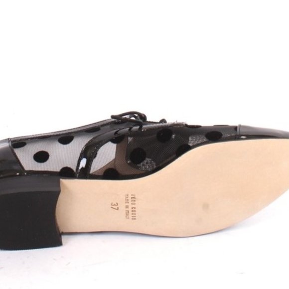 Luca Grossi 567 Black Patent Leather / Mesh Classic Flat Shoe - Picture 8 of 8